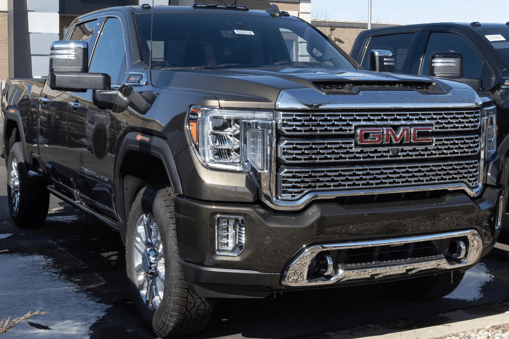 GM truck repair, diesel repair in Palmerston, ON by CDP Diesel & Auto INC. Image of a GMC Sierra HD parked outdoors, showcasing professional maintenance and repair to ensure heavy-duty truck performance and reliability.