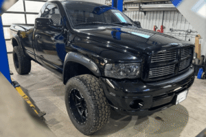 Diesel maintenance, diesel repair in Palmerston, ON by CDP Diesel & Auto. Image of a Dodge Ram in the shop, highlighting expert diesel diagnostics, performance upgrades, and reliable heavy-duty service for trucks built to work.