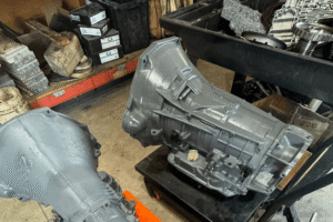 Transmission problem, transmission repair in Palmerston, ON, at CDP Diesel & Auto. Image of refurbished transmission units in the shop, highlighting precision rebuilding, improved shifting performance, and long-term drivetrain reliability for your vehicle.